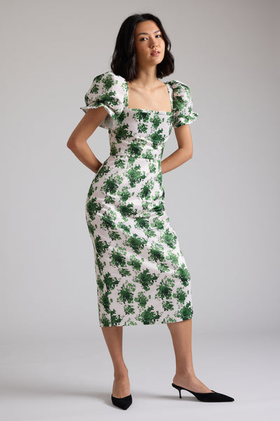 slim fit dress slacks Flourishing Meadow Midi Dress– Teuta Matoshi