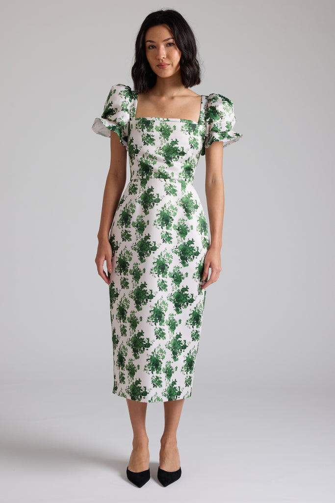 Rose Dress Green Floral Damaris Bailey Rose Dress Green Floral Damaris Bailey