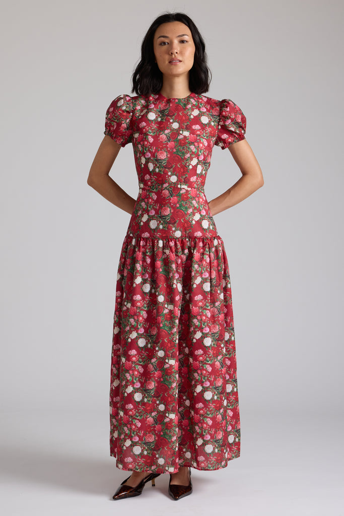 Gisella Dress Red Floral Damaris Bailey Gisella Dress Red Floral Damaris Bailey