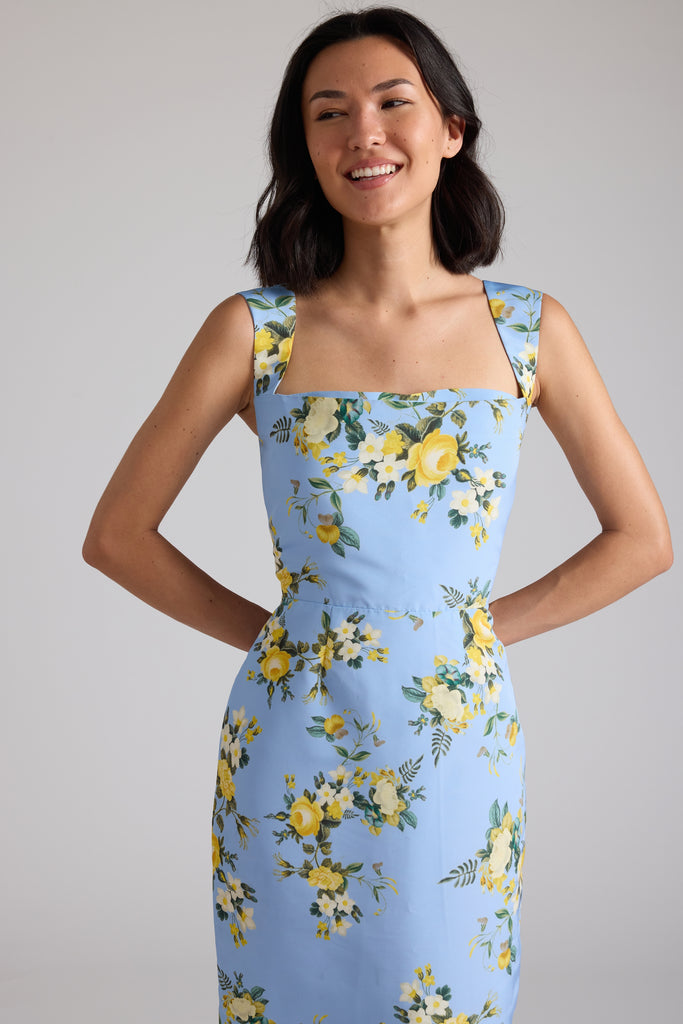 Damaris Bailey x Over The Moon Dress in Blue Floral Damaris Bailey x Over The Moon Dress in Blue Floral